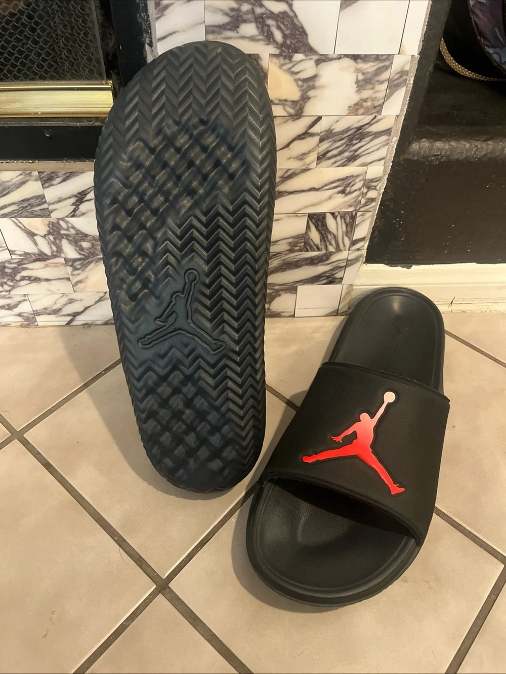 NEW Jordan Jumpman Slide PSG Men's Off Noir/Infrared 23 FQ7962-001 Size 18